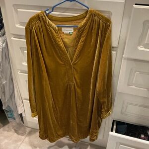 Anthropology Velvet Tunic dress